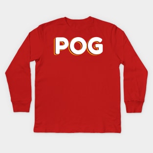 Retro Twitch Pog Kids Long Sleeve T-Shirt